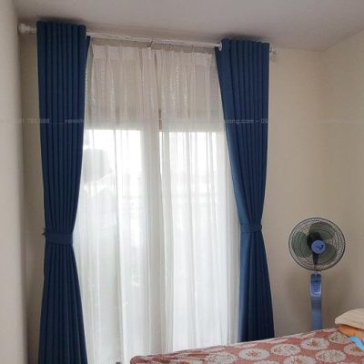 Rèm vải hai lớp màu sắc ấn tượng tại chung cư Booyoung, Hà Nội HH504