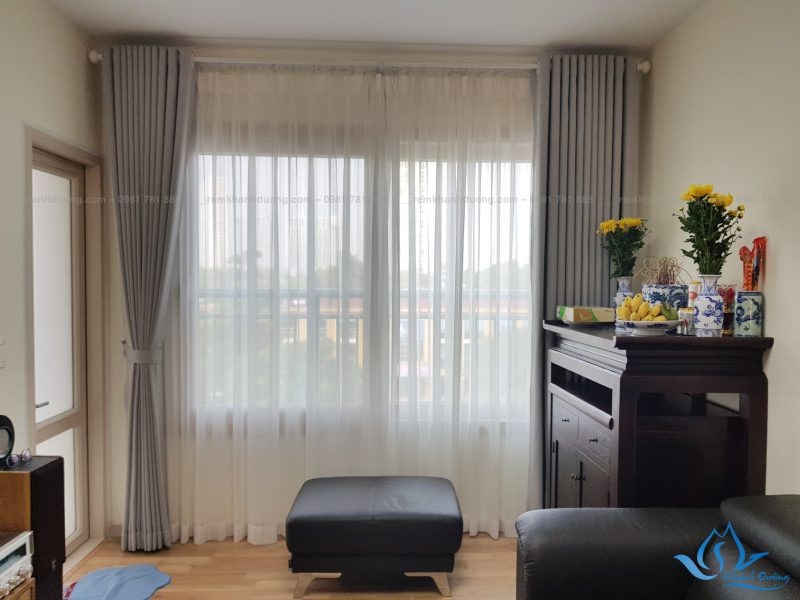 Rèm vải  một màu trang nhã ở Mỗ Lao mã TM 47