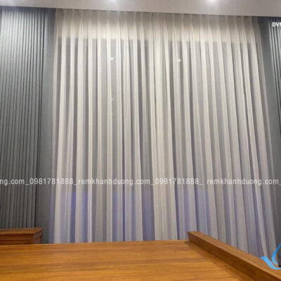 Rèm vải hai lớp sang trọng cho phòng ngủ tại Hoàng Mai, Hà Nội 2024