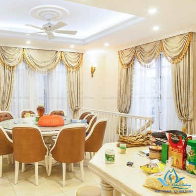 Rèm vải Hàn Quốc ấn tượng tại biệt thự Dương Nội, Hà Đông KD 04