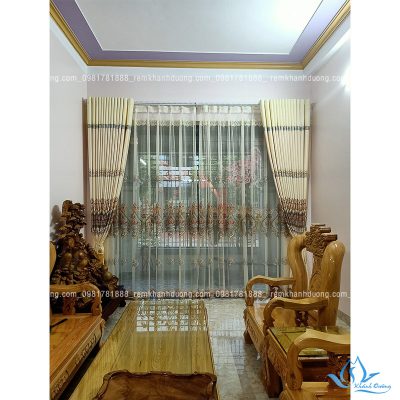 Rèm vải họa tiết cao cấp chống nắng tốt tại Láng Hạ, Hà Nội TM80