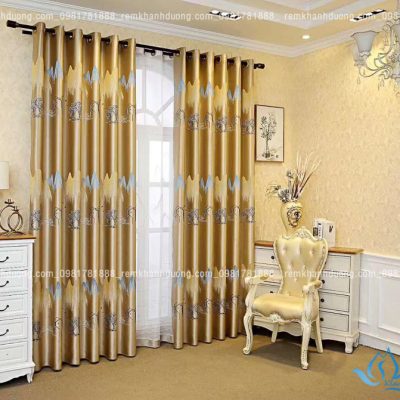Rèm vải hoa văn tinh tế, sang trọng tại KĐT Dương Nội, Hà Nội HH76