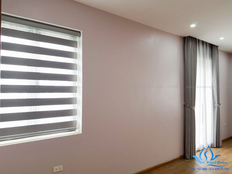 Rèm vải kết hợp rèm cầu vồng hiện đại