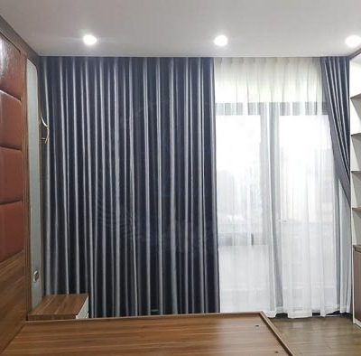 Rèm vải một màu cản nắng giá rẻ tại Sài Đồng Complex, Long Biên 08Y49