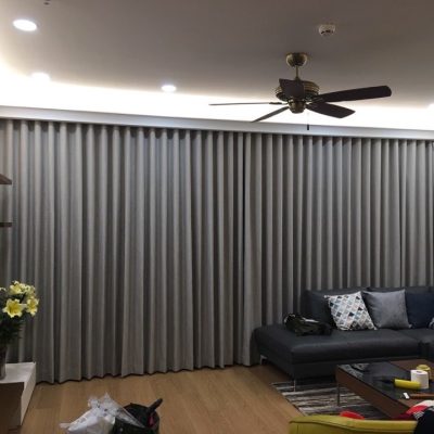 Mành vải gấm một màu hiện đại tại quận Hoàng Mai, Hà Nội HH-633
