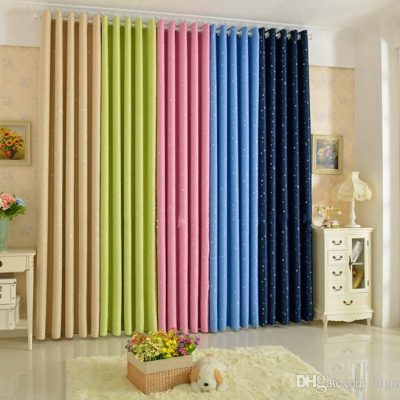 Rèm vải gấm bóng một màu họa tiết ngôi sao tại Huyện Gia Lâm HH-625