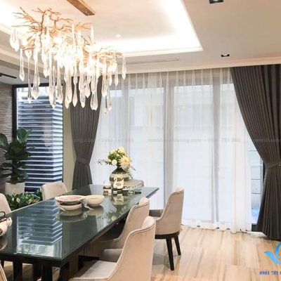 Rèm vải Nhật Bản cho phòng khách biệt thự hiện đại tại Mỹ Đình T805-05