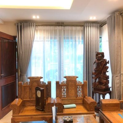 Rèm vải phòng khách cao cấp ở Láng Hạ mã GP 012