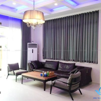 Rèm vải phòng khách Hàn Quốc hiện đại tại Booyoung Vina MELANGE04