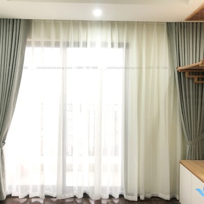 Rèm vải phòng khách hiện đại tại Roman Plaza Tố Hữu, Hà Nội RV 10