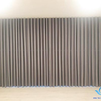Rèm vải phòng khách màu ghi siêu đẹp tại quận Long Biên, Hà Nội 650-10