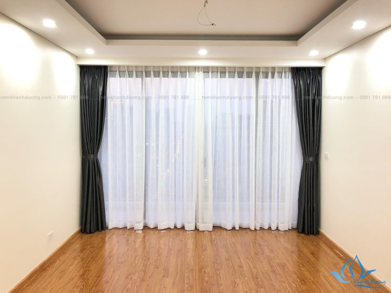 Rèm vải phòng ngủ một màu HH-02 ở Nguyễn Tuân