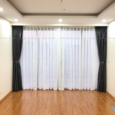 Rèm vải phòng ngủ một màu HH-02 ở Nguyễn Tuân