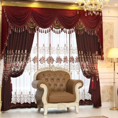 Hé lộ mẫu rèm cổ điển màu đỏ quý phái Nguyễn Chí Thanh, Hà Nội CD - 30