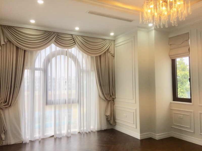 Rèm vải tân cổ điển đẹp chất liệu vải rèm Nhật Bản cao cấp  cho biệt thự