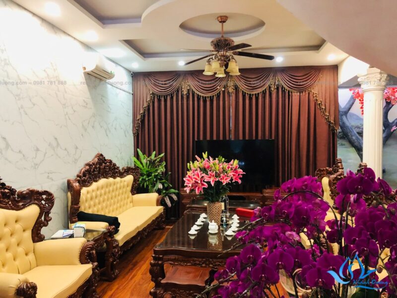 Rèm vải tân cổ điển đẹp cho biệt thự tại Quận Ba Đình Hà Nội