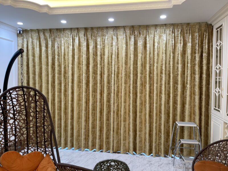 Rèm vải tân cổ điển hoàng gia vải thổ nhĩ  kì cho căn hộ cao cấp Thong Long Number One  (7)