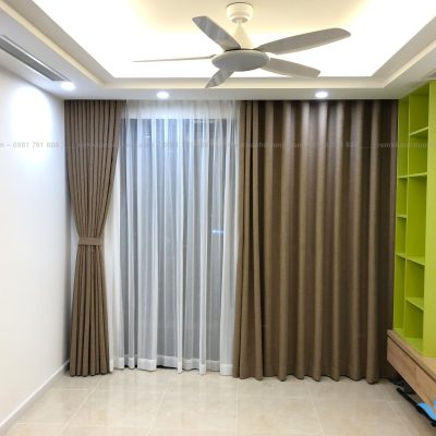 Rèm vải thô cho chung cư D’Capitale Trần Duy Hưng mã GP 485