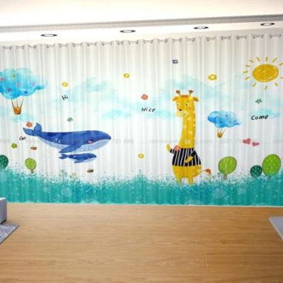 Rèm vải tranh hình ảnh ngộ nghĩnh tại Nguyễn Tri Phương, Hà Nội RT30