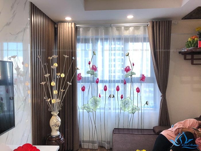 Địa chỉ bán rèm voan thêu tay phòng khách giá rẻ tại Hà Nội