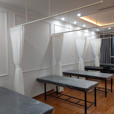 rèm voan trắng trơn cho khu spa trị liệu tại Hoàng Cầu  (2)