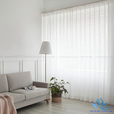 Rèm voan trắng trơn kích thước tùy chọn giá rẻ tại Hà Nội