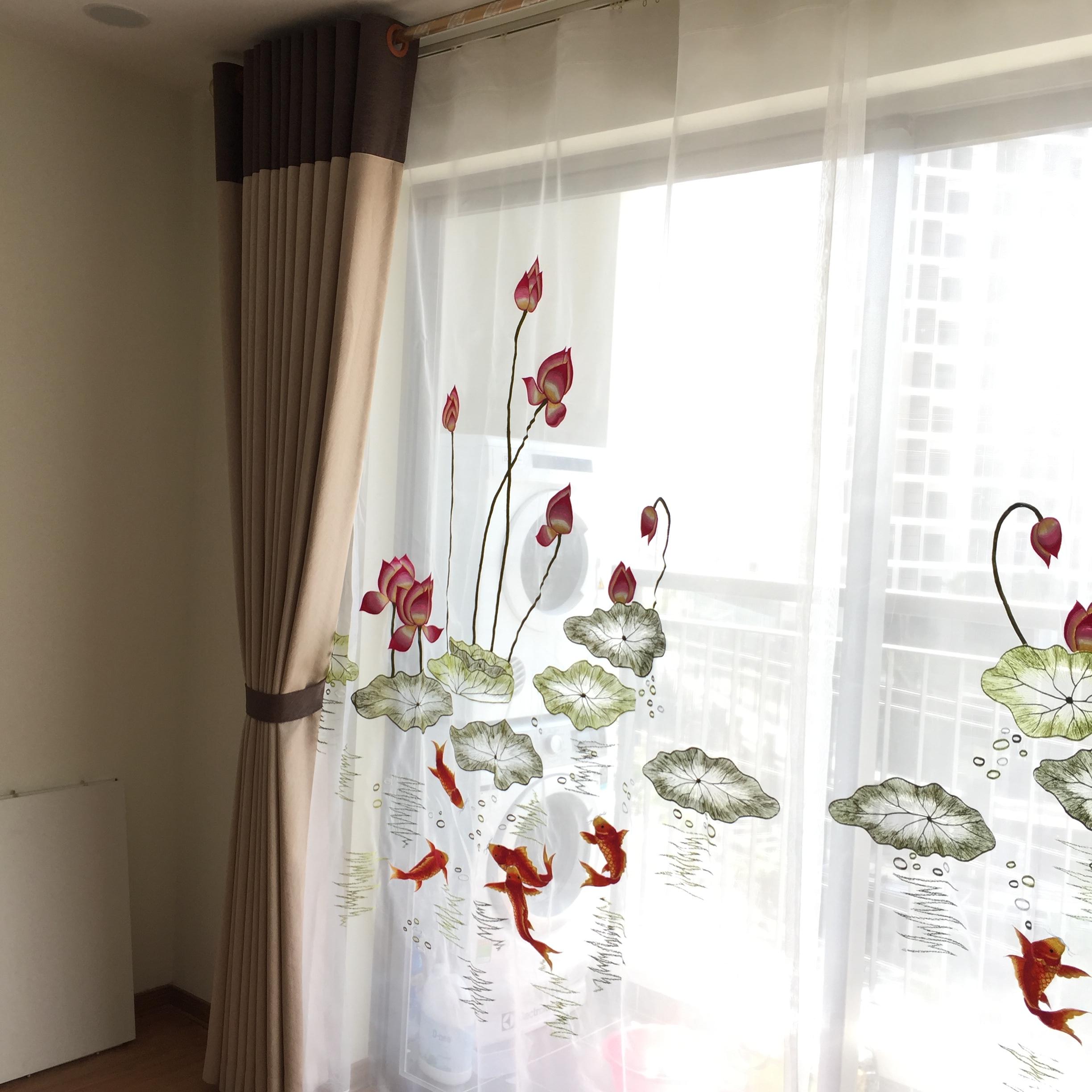 Cách vệ sinh rèm voan thêu tay đơn giản