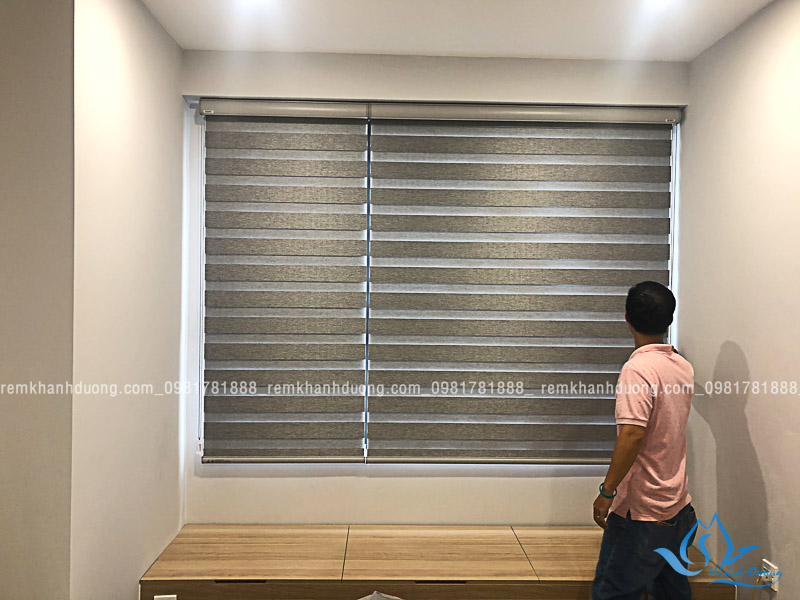 Rèm cầu vồng màu ghi chống nắng 100% đẹp tại DCapital