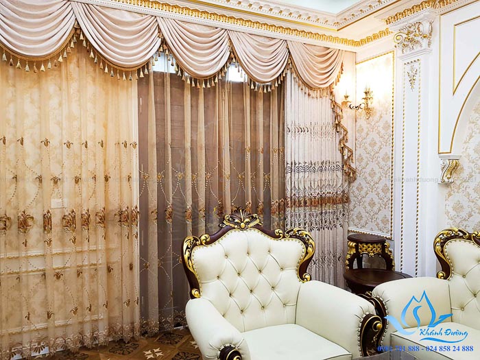 Rèm cổ điển đẹp dành cho phòng khách tại Thành Công, Quận Ba Đình HN91