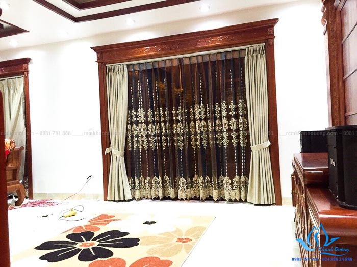 Rèm cổ điển một màu cho biệt thự sang trọng tại Hoài Đức, Hà Nội 02-S2