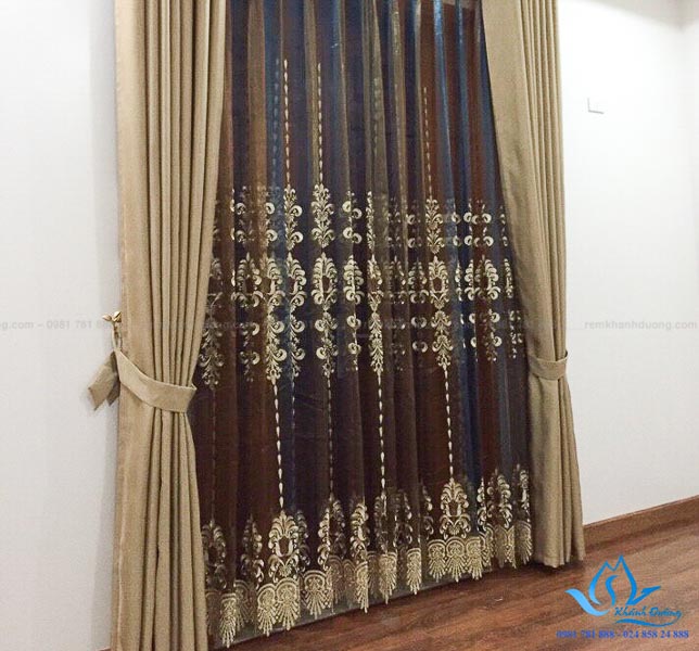 Rèm cổ điển một màu cho biệt thự sang trọng tại Hoài Đức, Hà Nội 02-S2