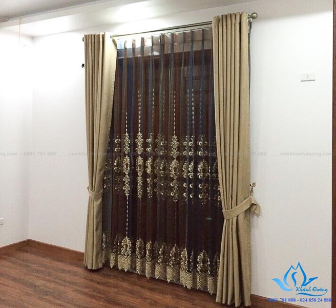 Rèm cổ điển một màu cho biệt thự sang trọng tại Hoài Đức, Hà Nội 02-S2