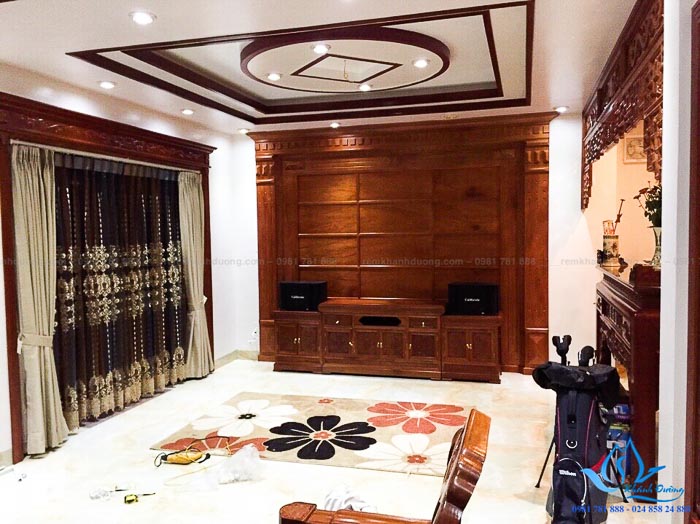 Rèm cổ điển một màu cho biệt thự sang trọng tại Hoài Đức, Hà Nội 02-S2