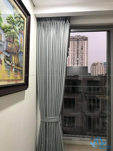 Rèm cửa vải màu ghi xuất xứ Hàn Quốc mã HAVI 01 ở Nguyễn Tuân