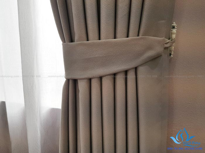 Rèm cửa vải một màu giá rẻ tại KĐT Việt Hưng, quận Long Biên HP79-S01