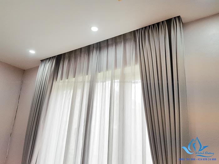 Rèm cửa vải một màu giá rẻ tại KĐT Việt Hưng, quận Long Biên HP79-S01