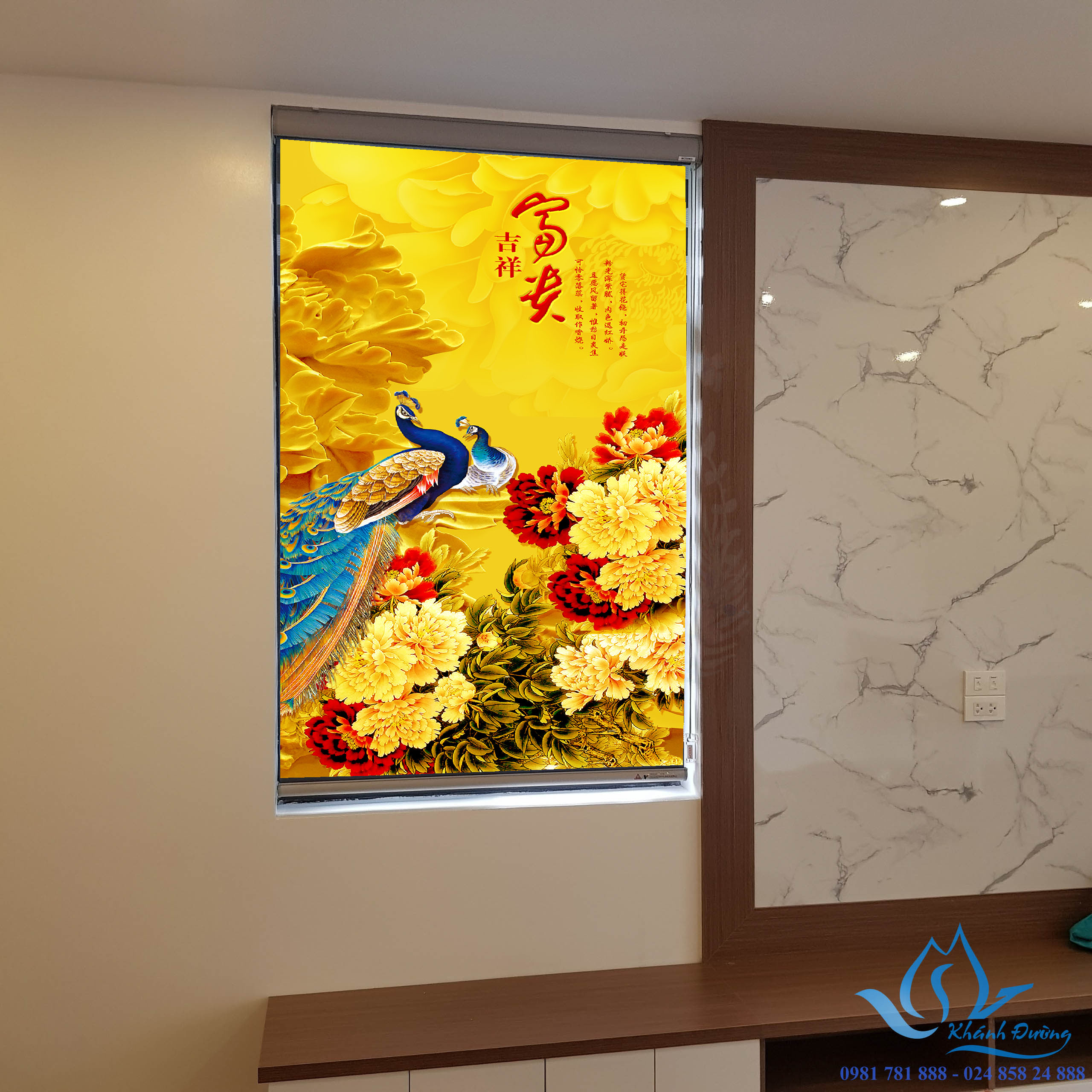 Rèm cuốn in tranh 3D công phượng đẹp tại Hà Nội