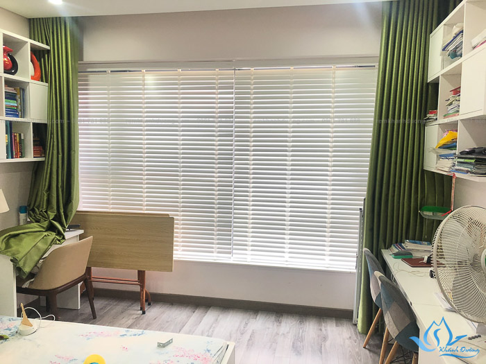 Lắp đặt rèm gỗ tự nhiên chống nắng tốt tại căn hộ chung cư Imperia