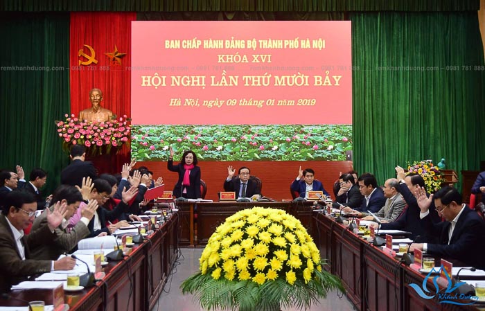 Rèm hội trường bằng vải nhung cách âm tốt tại Ba Đình, Hà Nội HT 01