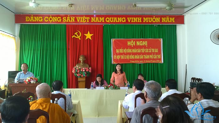 Phông rèm hội trường đẹp trang trọng tại Hoàng Diệu, Hà Nội HT 04