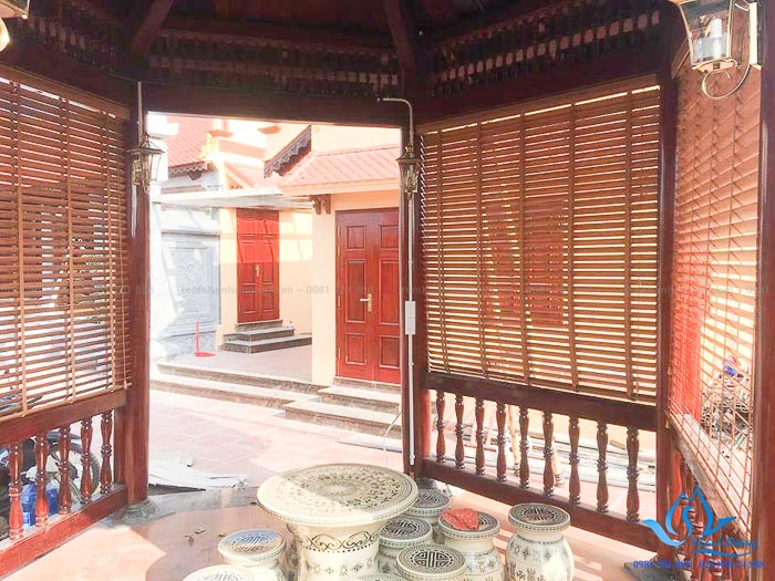 Rèm nhựa giả gỗ MSJ 504 nhà thờ tổ huyện Quốc Oai – Hà Nội