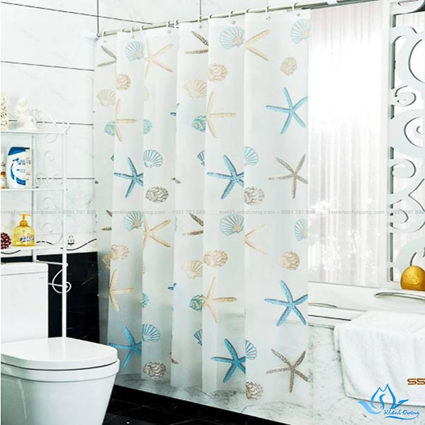 Rèm tắm in hình sao biển đẹp mã PT-103 quận Hai Bà Trưng