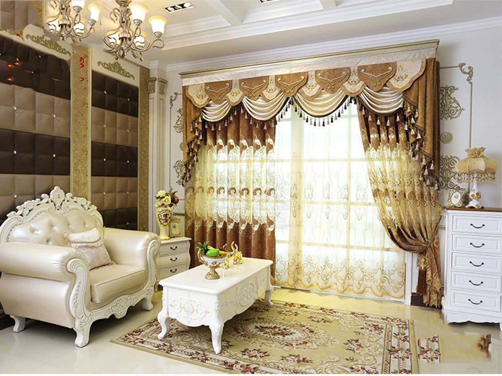 Kiểu rèm Bỉ chất lượng cao may theo phong cách tân cổ điển rất phù hợp với biệt thự