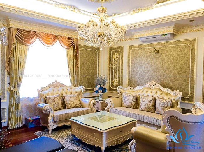 Rèm vải Bỉ Acacia cho biệt phủ tại phố Hoàng Quốc Việt, Hà Nội KD 01
