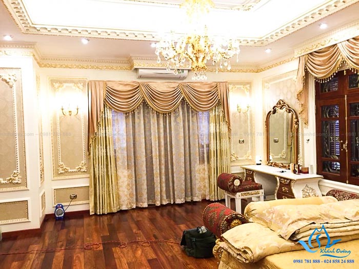 Rèm vải Bỉ Acacia cho biệt phủ tại phố Hoàng Quốc Việt, Hà Nội KD 01