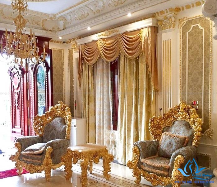 Rèm vải Bỉ Acacia cho biệt phủ tại phố Hoàng Quốc Việt, Hà Nội KD 01