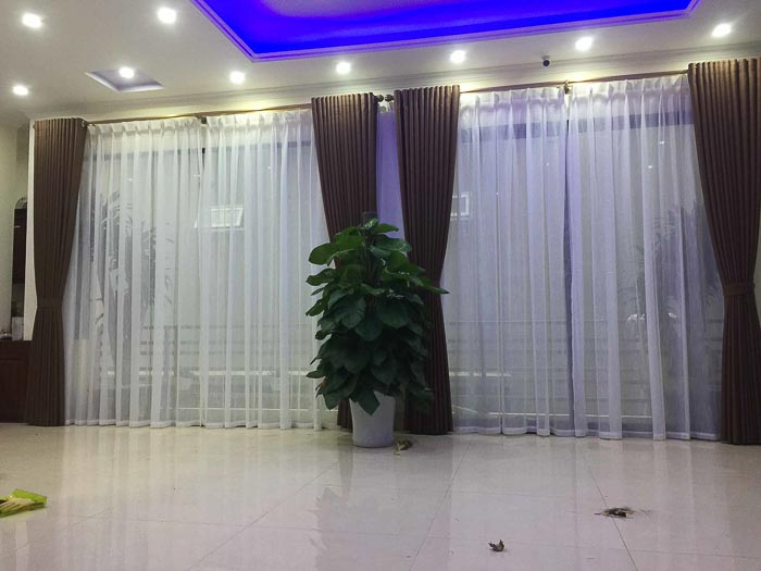 Rèm vải cách nhiệt cản nắng dành cho biệt thự quận Hoàng Mai TM6914