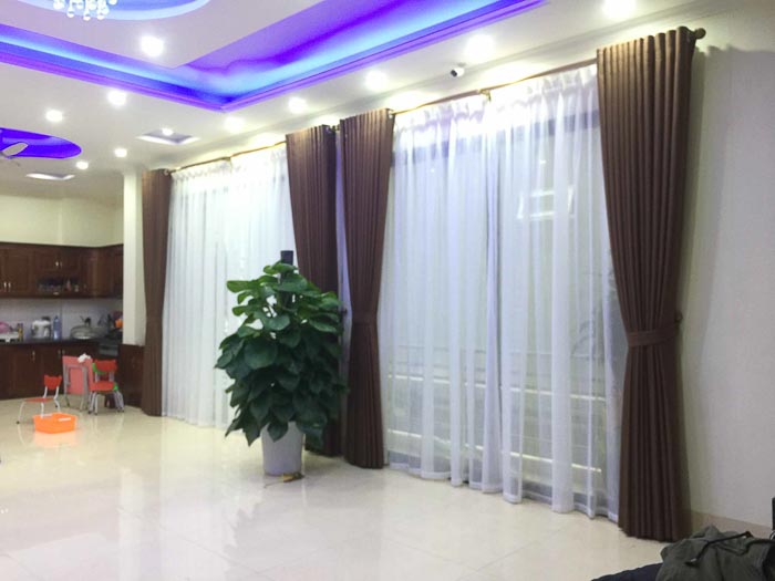 Rèm vải cách nhiệt cản nắng dành cho biệt thự quận Hoàng Mai TM6914