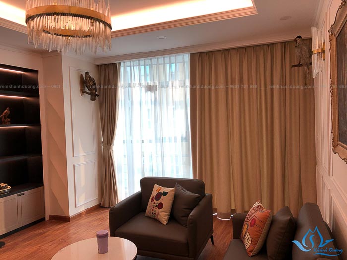 Rèm vải cản nắng một màu trang nhã Trương Định, Hà Nội TM 697