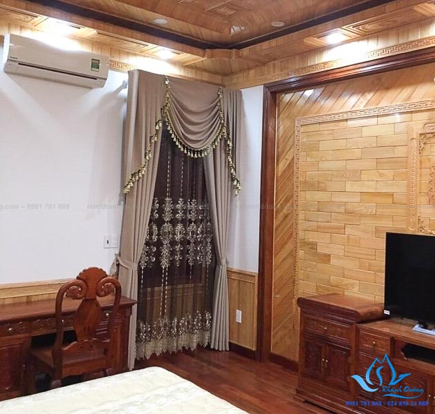 Rèm vải cổ điển đẹp cho biệt thự tại Gamura Yên Sở, Hoàng Mai GP502